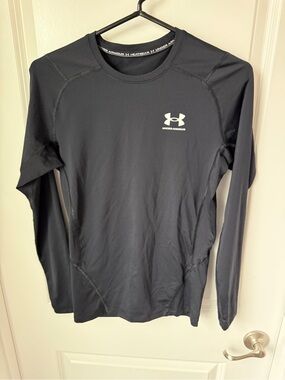 Under Armour Black Long-Sleeve HeatGear Performance Top